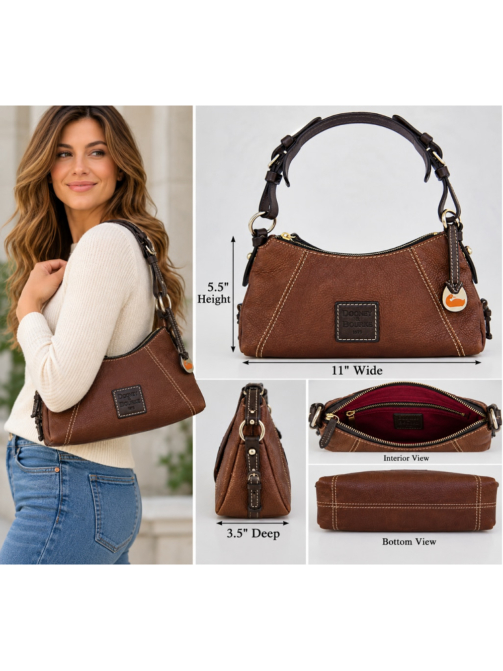 Women's Dooney & Bourke Shoulder Hobo style 🎒 Bag Brown